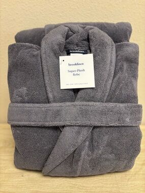 Brooklinen Super Plush Robe, Graphite - Large